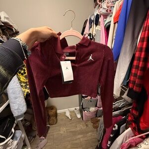 Jordan Women's Burgundy Crop Top